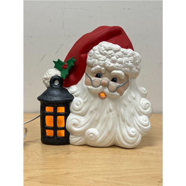 Ceramic Santa Clause Table Lamp Décor Piece - Works 11.75"W 11.75"T
