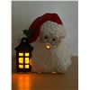 Image 2 : Ceramic Santa Clause Table Lamp Décor Piece - Works 11.75"W 11.75"T