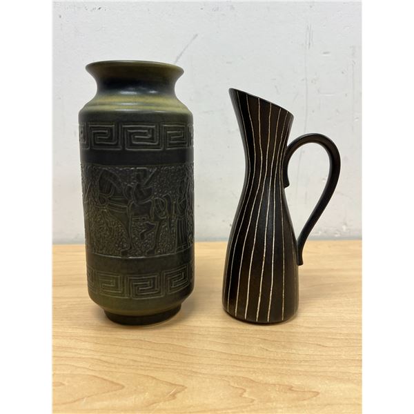 Vintage German & Similar Ceramic Vases - taller 7.75"