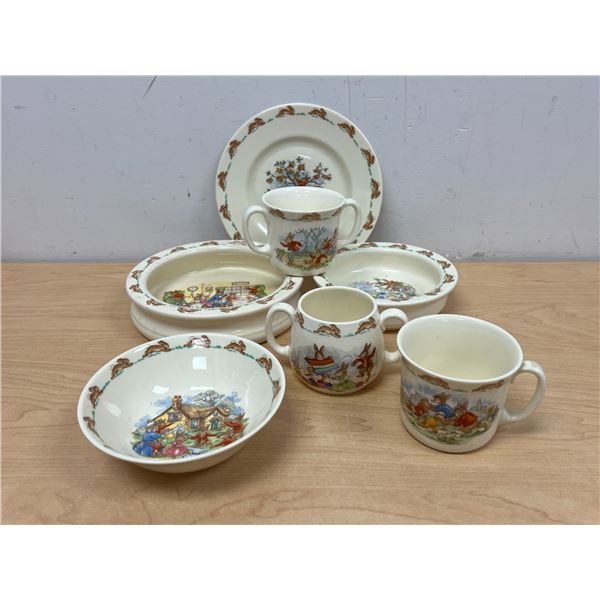 Royal Doulton Bunnykins Childrens Dishes x 7 (see photos)