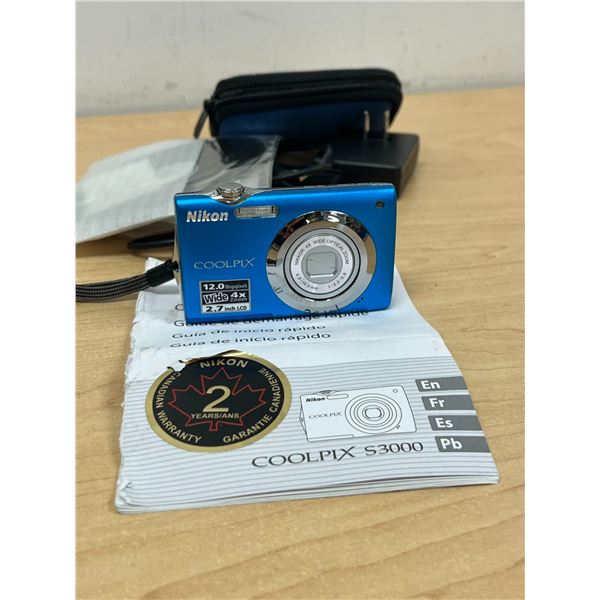 Nikon Coolpix S3000 Digital Camera 12.0 Megapixels 4x wide zoom