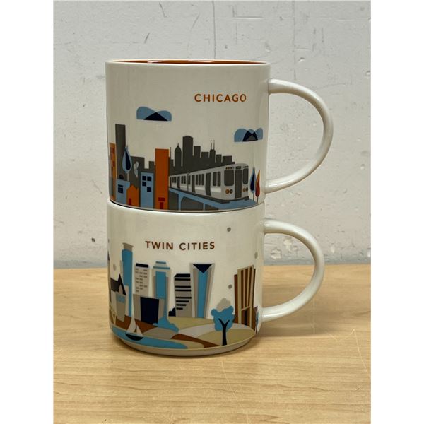 Chicago & Twin Cities Starbucks Oversized Coffee Mugs - You are Here Collection