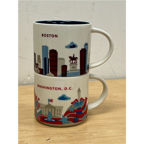 Washington & Boston Starbucks Oversized Coffee Mugs - You are Here Collection