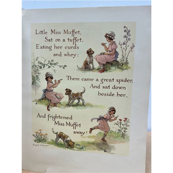 The Margaret Tarrant Nursery Rhyme Book - well read, some repairs - see all photos