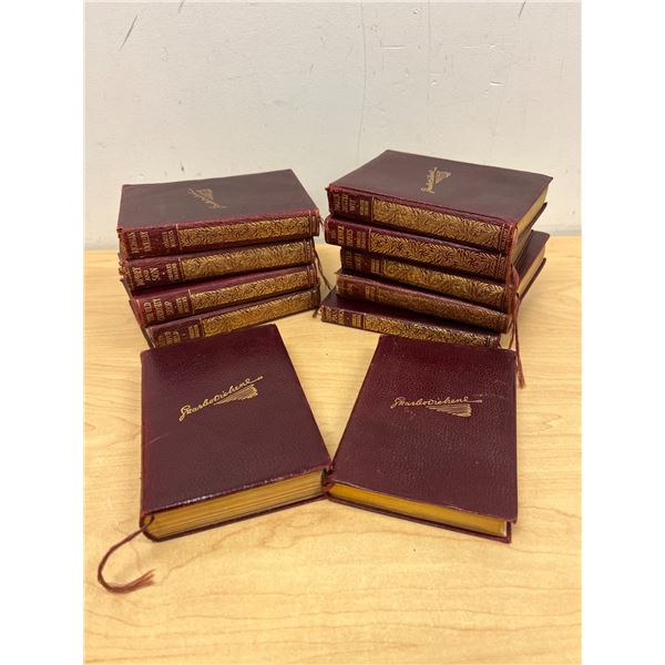 11 Old Charles Dickens Book - some inscriptions inside covers - see all photos