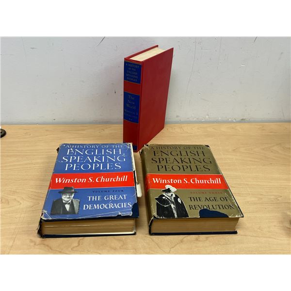 3 Winston S. Churchill HC Books - Dust Jackets are rough and one is missing - see photos
