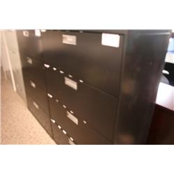 Black 4 Drawer Lateral File Cabinet