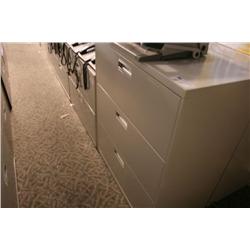 Grey 3 Drawer Lateral File Cabinet