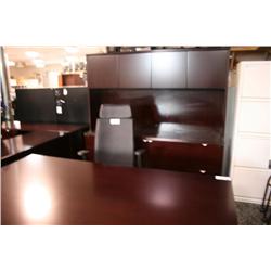 Mahogany Bowfront Executive Suite With Credenza