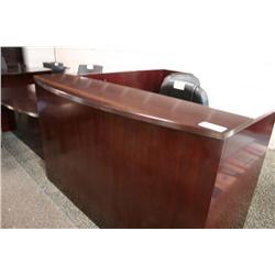 Mahogany Bowfront Reception Counter