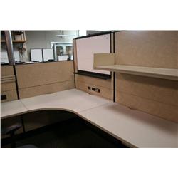 Teknion Leverage Corner Office Cubical With Hutch