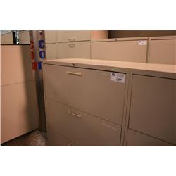 Teknion 3 Drawer Lateral File Cabinet Style 1