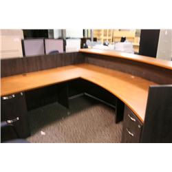 Cherry Top Bowfront Reception Counter