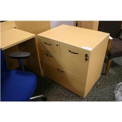 Maple 4 Drawer Combo File Cabinet