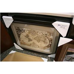 Framed Print World Map