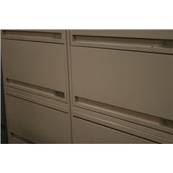 Biege 5 Drawer Lateral File Cabinet