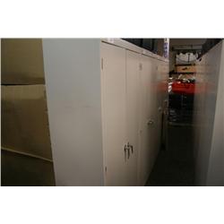 Grey Highboy Storage Cabinet