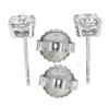 Image 4 : NEW Platinum 0.87 ctw GIA Certified Round Brilliant Diamond 4 Prong Stud Earring