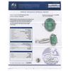 Image 3 : 4.90 ctw Emerald and 0.72 ctw Diamond Platinum Ring