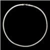 Image 4 : Italian 14K TT Gold 18" 3.8mm Polished Reversible Omega Link Chain Necklace