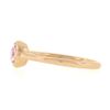 Image 6 : NEW 14k Rose Gold 1.29 ctw GIA Oval Orangy Pink Sapphire Bezel Solitaire Ring