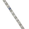 Image 6 : Antique Art Deco Platinum White Gold Diamond Sapphire Open Filigre Bracelet