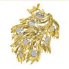 Image 4 : Jack Gutschneider Handmade 18k Gold 16.5 ctw Tanzanite Diamond Large Flame Brooc