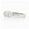 Image 6 : NEW Custom Made Platinum 1.19 ctw Bezel Diamond 5 Stone Classic Wedding Band Rin