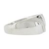 Image 4 : Men's 10k White Gold 0.40 ctw Channel Set Diamond Dual Finish Wide Band Ring