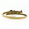 Image 6 : Victorian Revival 14k Gold Ruby Pearl Dual Snake Bypass Hinged Bangle Bracelet