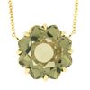 Image 2 : NEW 14K Yellow Gold 13 ctw Star Snowflake Cut Smoky Quartz Pendant Chain Necklac