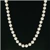 Image 4 : 18" 7.5 to 8mm Pearl Strand Necklace w/ 14K Yellow Gold Twisted Wire Knot Clasp