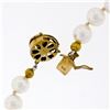 Image 7 : 18" 7.5 to 8mm Pearl Strand Necklace w/ 14K Yellow Gold Twisted Wire Knot Clasp