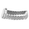 Image 7 : Rolex Ladies Stainless Steel Silver Index Dial 18K White Gold Diamond Bezel Date