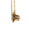 Image 4 : Antique 14k Gold 0.03 ctw Buttercup Diamond Solitaire Pendant w/ Adjustable Chai