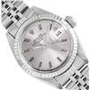 Image 1 : Rolex Ladies Stainless Steel Silver Index White Gold Fluted Bezel Date Watch