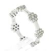 Image 9 : Vintage 18k Gold 0.50 ctw Diamond 7 Flower Cluster Polished Bar Eternity Band Ri