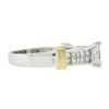 Image 4 : 14k TT Gold 1.61 ctw GIA Rectangular Diamond Solitaire w/ Accents Engagement Rin