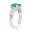 Image 3 : 1.59 ctw Emerald and 0.39 ctw Diamond Platinum Ring
