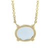 Image 2 : New 14k Yellow Gold 2.46 ctw Oval Aquamarine Pendant & 16" or 18" Adjustable Cha