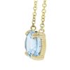 Image 3 : New 14k Yellow Gold 2.46 ctw Oval Aquamarine Pendant & 16" or 18" Adjustable Cha