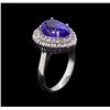 Image 4 : 14KT White Gold 4.25 ctw Tanzanite and Diamond Ring