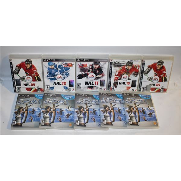 10 PLAYSTATION 3 GAMES