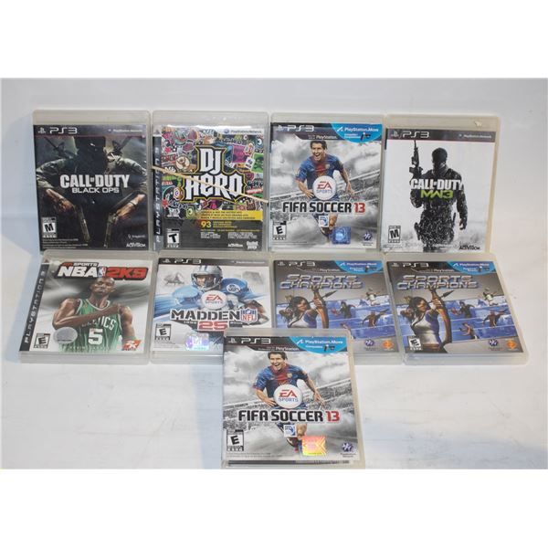 9 PLAYSTATION 3 GAMES