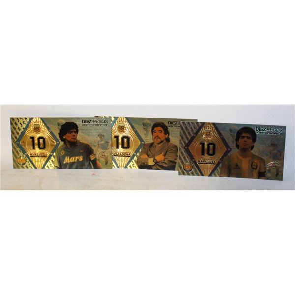 DIEGO MARADONA 3 PIECE BILL SET