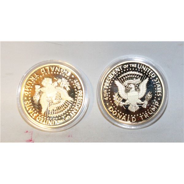 2 AMERICAN LARGE COINS IN CASES