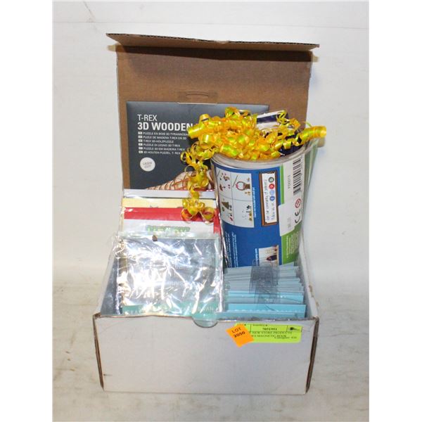 LOT OF NEW STORE PRODUCTS INCLUDES MAGNETIC BOOK