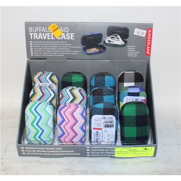 VENDER CASE OF NEW BUFFALO PLAID TRAVEL CASES
