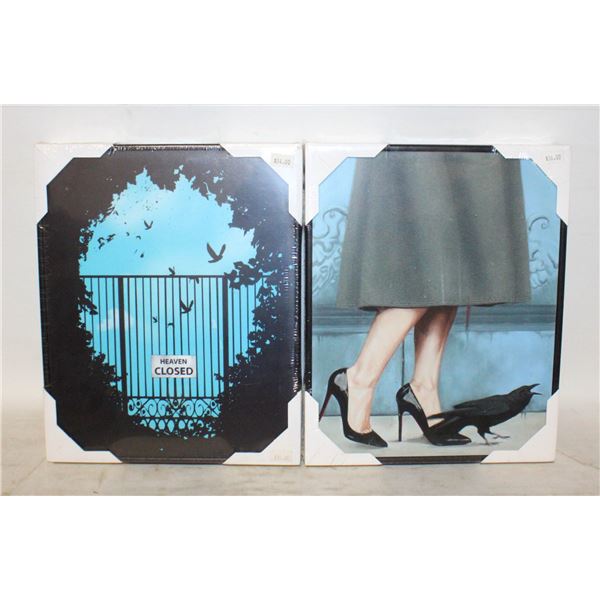 TWO NEW FRAMED PRINTS "HEAVENS DOOR" BY BALAZS
