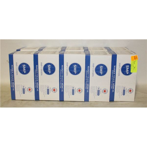 10 NEW BOXES SMP CANADA DISPOSABLE FACE MASKS